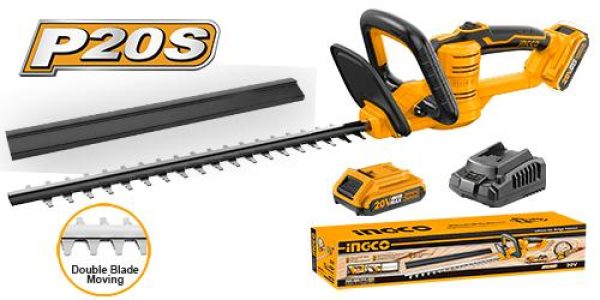 INGCO 20V Cordless Hedge Trimmer 460mm Laser Cut Blade – CHTLI20461