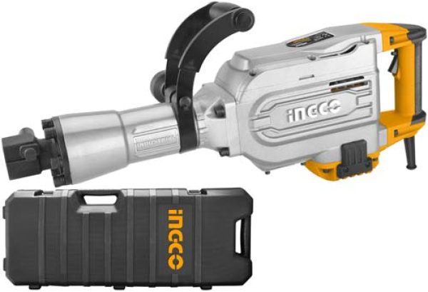 Ingco 1700W Breaker with 2 Chisels, Brushes & Heavy-Duty Case