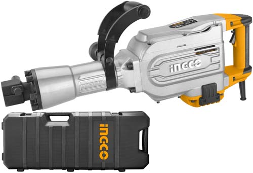 Ingco 1700W Breaker with 2 Chisels, Brushes & Heavy-Duty Case