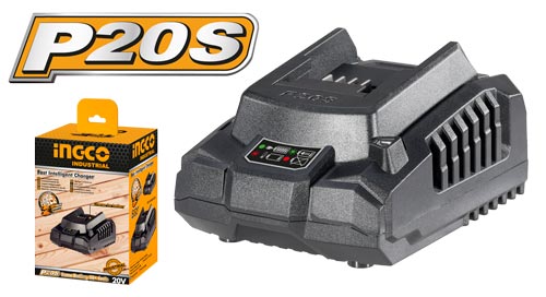 INGCO P20S Series Battery Charger – 20V 2A Power Supply for All Cordless Tools