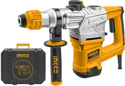 Ingco 1250W SDS Plus Rotary Hammer Drill | 3800bpm for Maximum Impact on Concrete & Masonry